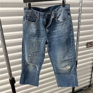 Lucky Brand mid rise Extra short boy fit jeans